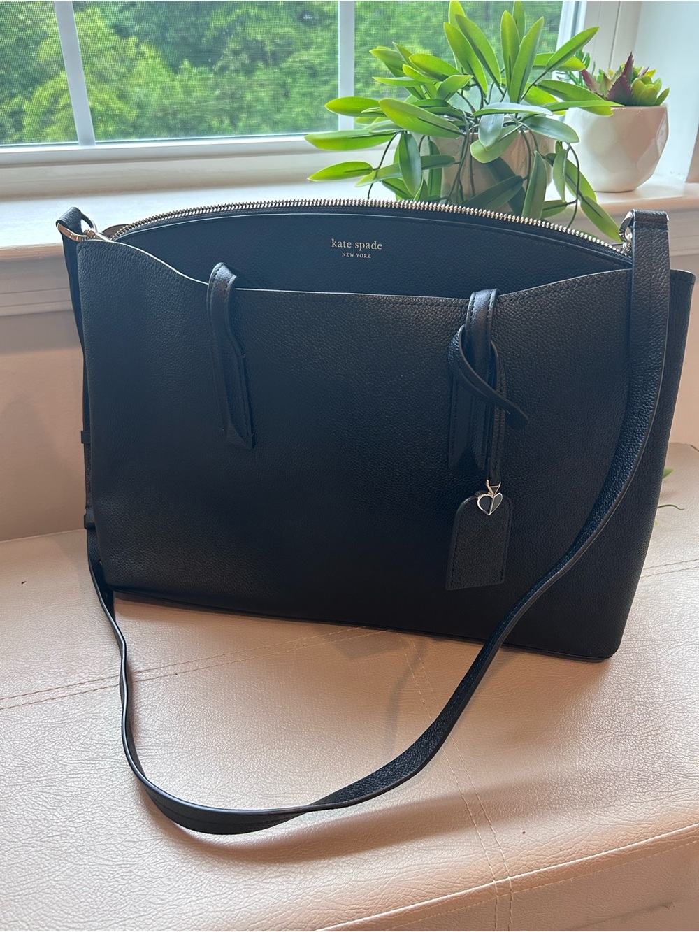 kate spade Black Leather Work Tote